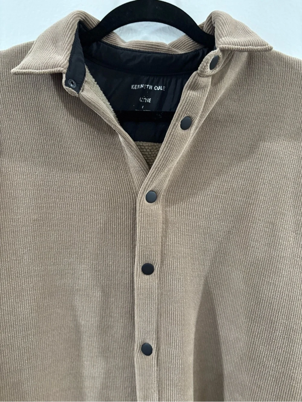 Kenneth Cole Tan Fleece Shirt Jacket